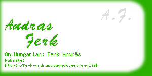 andras ferk business card