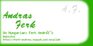 andras ferk business card